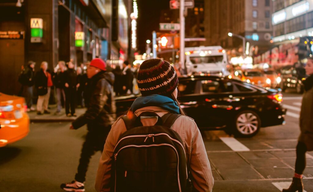 derry personal injury services law firm features photo of pedestrian lawfully crossing the road