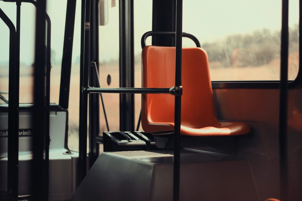 derry personal injury services law firm features photo of seat on a bus 